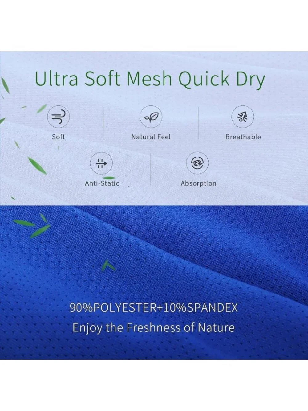Quick Dry Mesh Men's Boxer Briefs, Sporty Underwear with Fly, Comfortable Fit